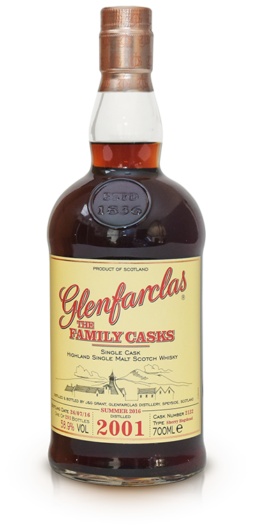 Glenfarclas family cask bottle 2001